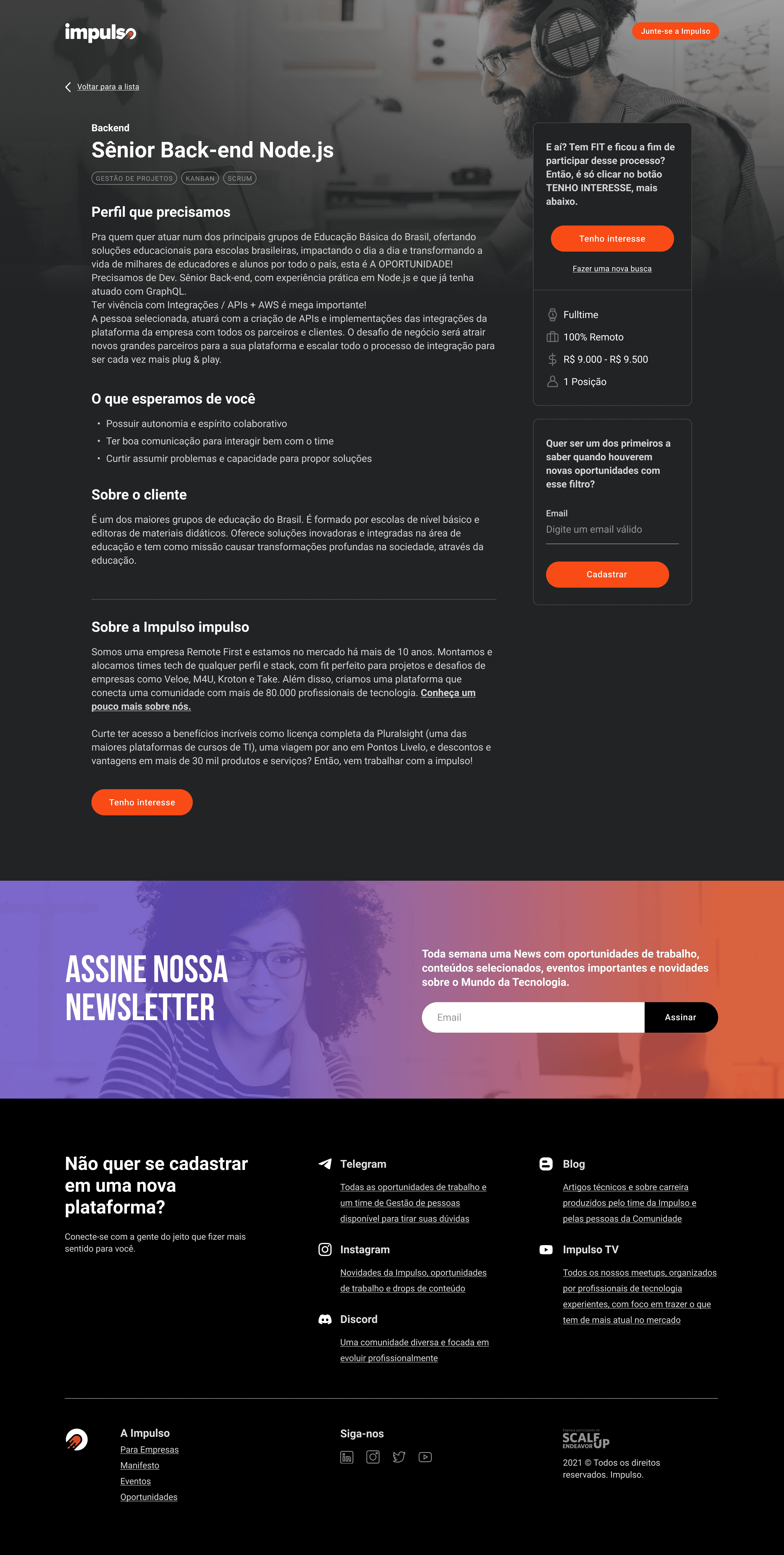 Detalhes da oportunidade