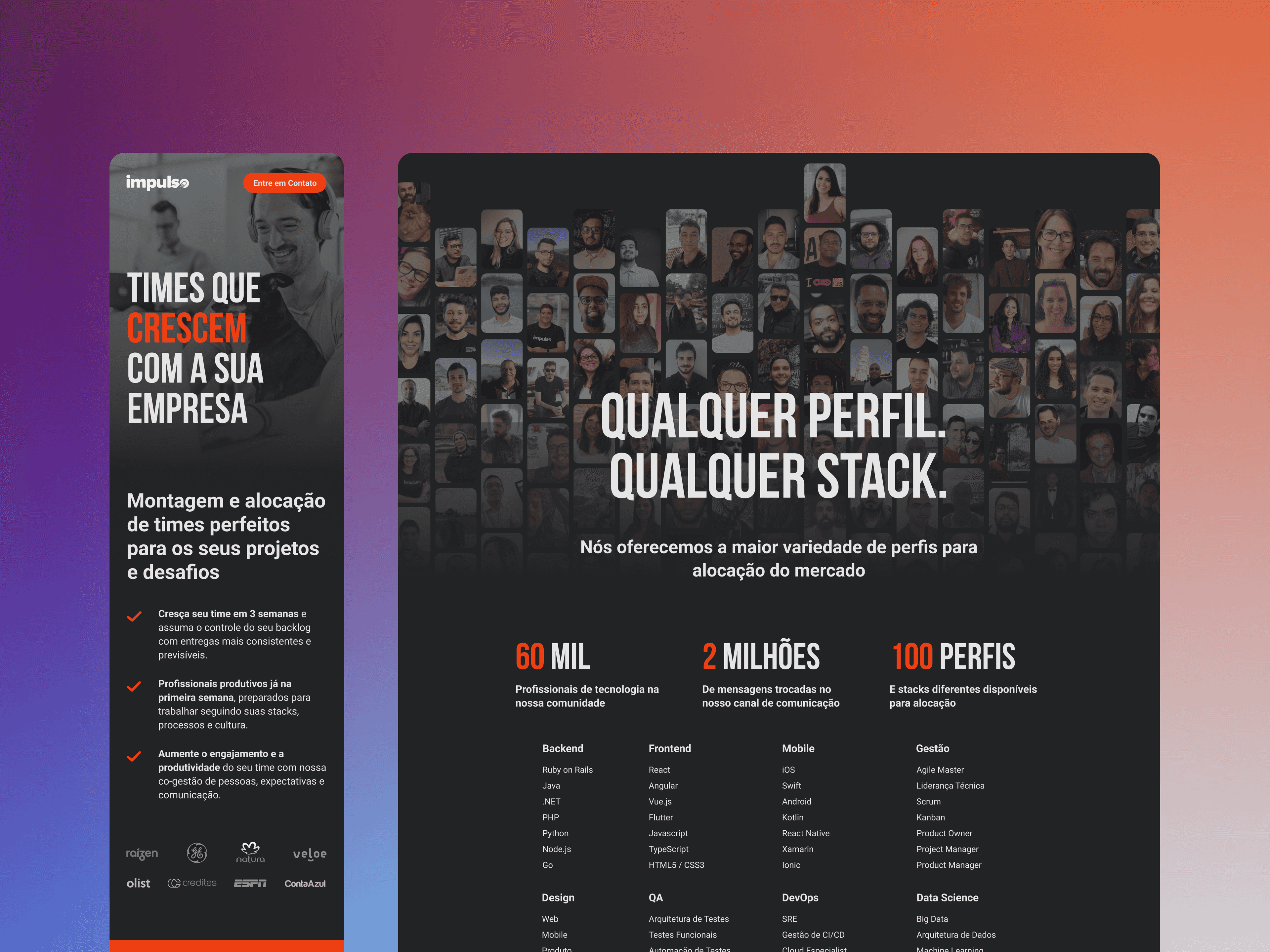 Impulso app interface