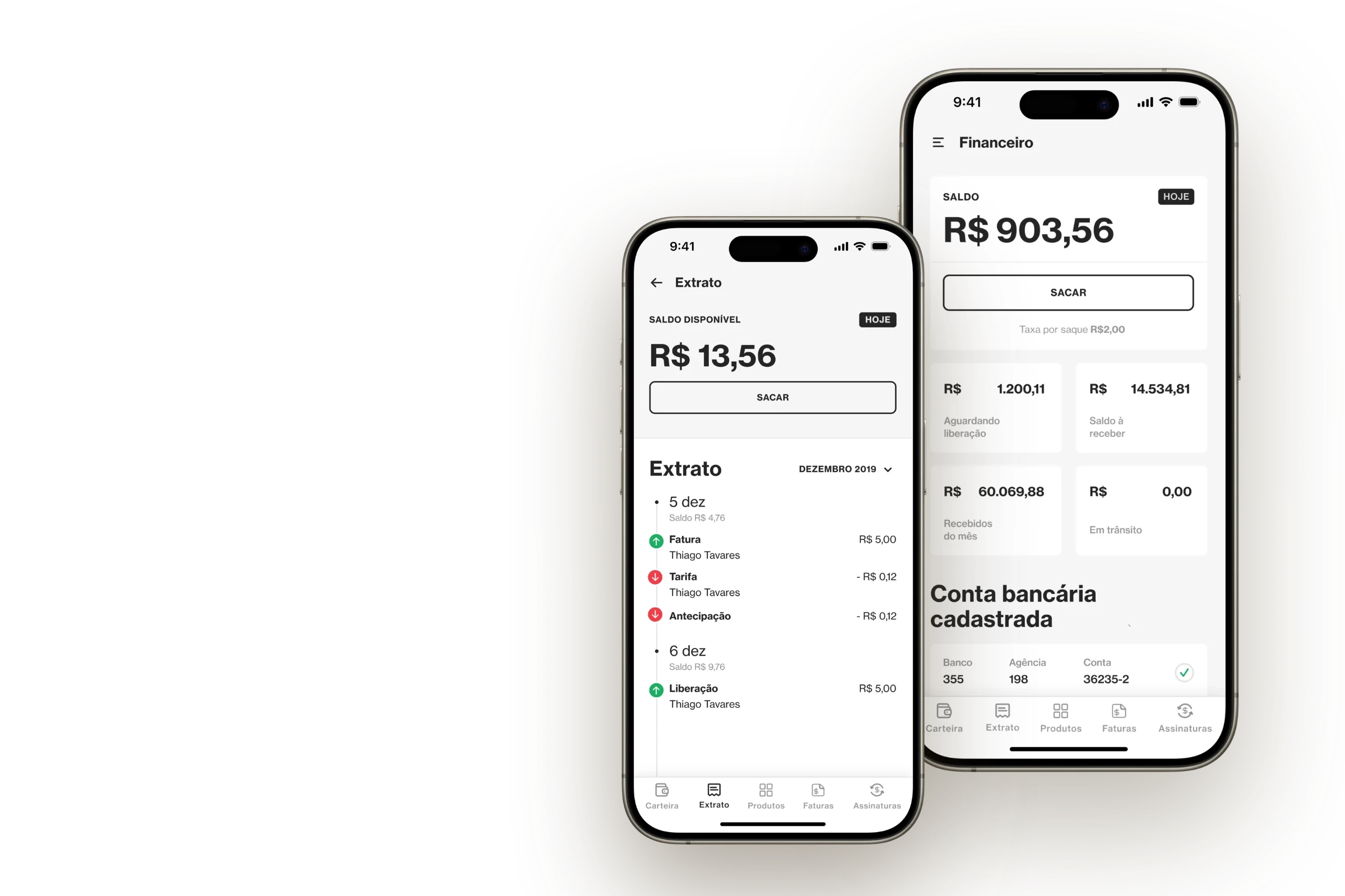 Nexur cover sheet — wallet and payment phone screens composed on a sand field