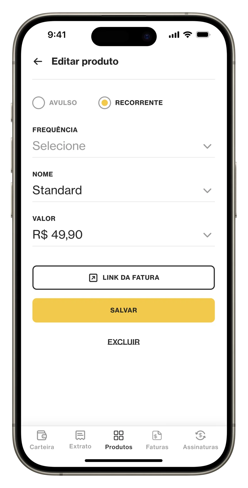 Edit product