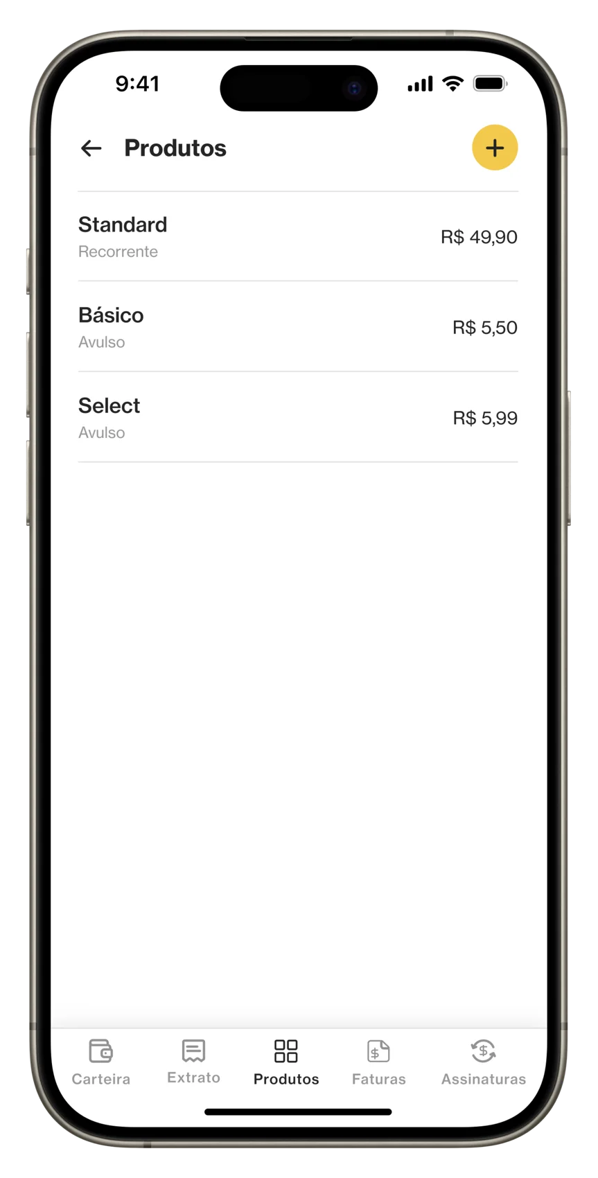 Products list