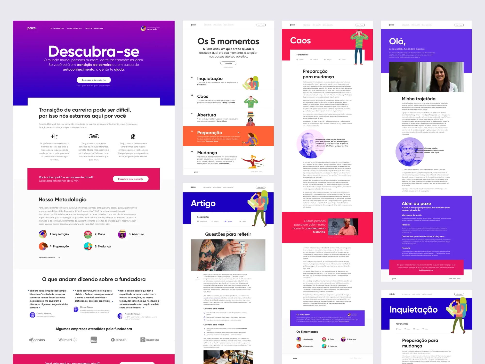 Paxe screens composed on the brand field.